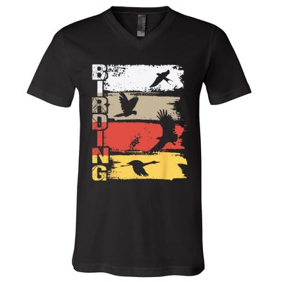 Birding Bird Watching Birder Bird Watcher Bird Lover V-Neck T-Shirt