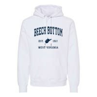 Beech Bottom West Virginia Wv Vintage Athletic Sports Premium Hoodie