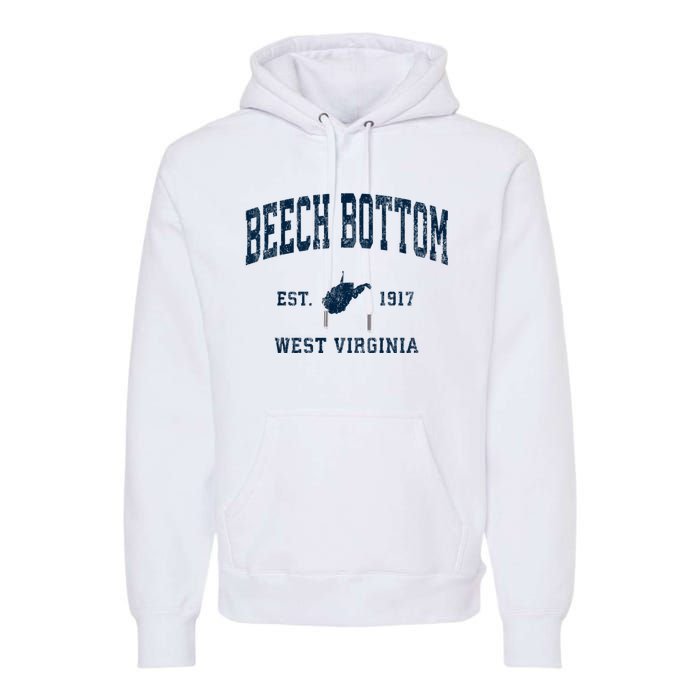 Beech Bottom West Virginia Wv Vintage Athletic Sports Premium Hoodie