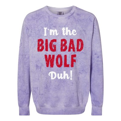 Big Bad Wolf Costume Halloween Duh! Funny Colorblast Crewneck Sweatshirt