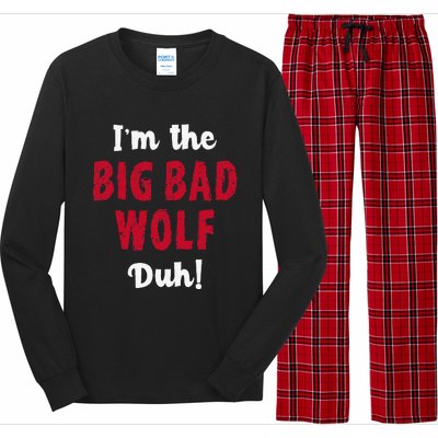 Big Bad Wolf Costume Halloween Duh! Funny Long Sleeve Pajama Set