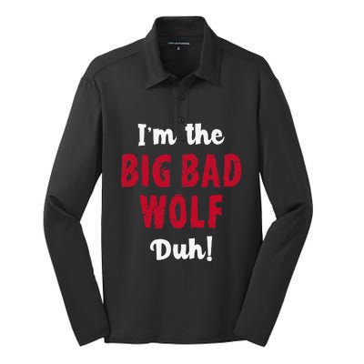 Big Bad Wolf Costume Halloween Duh! Funny Silk Touch Performance Long Sleeve Polo