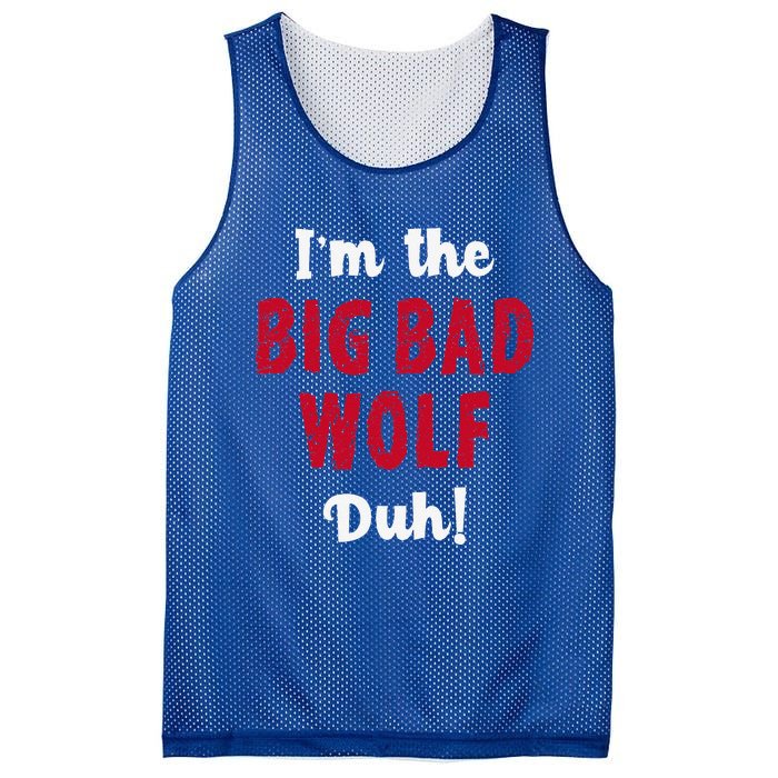 Big Bad Wolf Costume Halloween Duh! Funny Mesh Reversible Basketball Jersey Tank