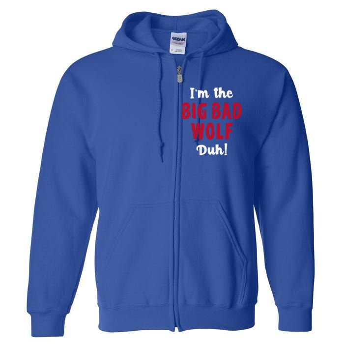 Big Bad Wolf Costume Halloween Duh! Funny Full Zip Hoodie