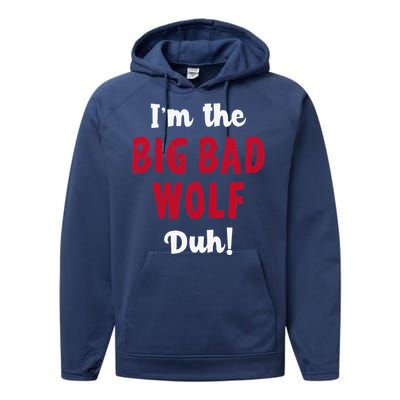 Big Bad Wolf Costume Halloween Duh! Funny Performance Fleece Hoodie