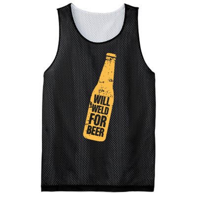 Beer Bottle Will Weld For Beer Alcohol Enthusiast Mesh Reversible Basketball Jersey Tank