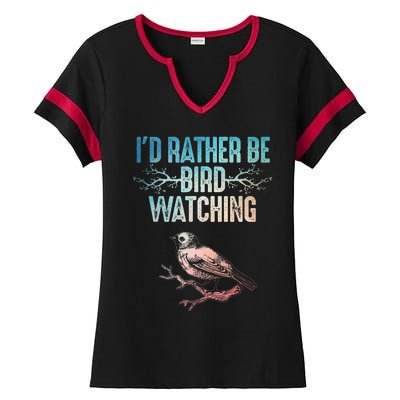 Best Bird Watching For Women Birding Nerd Ladies Halftime Notch Neck Tee