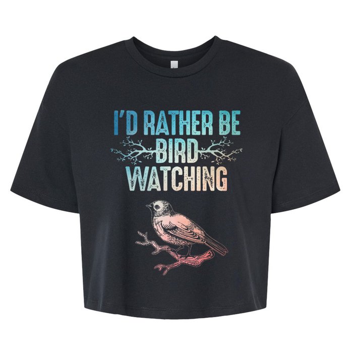 Best Bird Watching For Women Birding Nerd Bella+Canvas Jersey Crop Tee