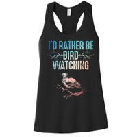 Best Bird Watching For Women Birding Nerd Women's Racerback Tank