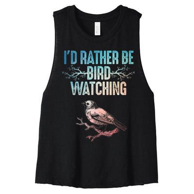 Best Bird Watching For Women Birding Nerd Women's Racerback Cropped Tank