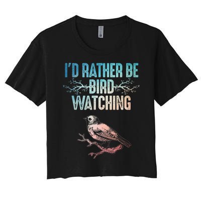 Best Bird Watching For Women Birding Nerd Women's Crop Top Tee