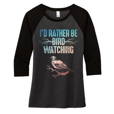 Best Bird Watching For Women Birding Nerd Women's Tri-Blend 3/4-Sleeve Raglan Shirt