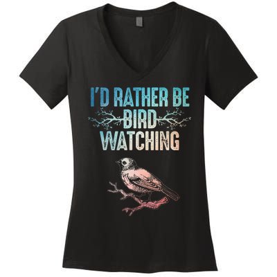 Best Bird Watching For Women Birding Nerd Women's V-Neck T-Shirt