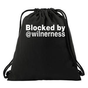 Blocked By Wilderness Drawstring Bag