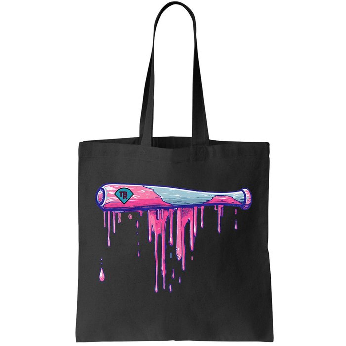 Baseball Bat With Sprinkles Drip Tote Bag