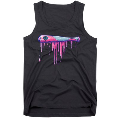 Baseball Bat With Sprinkles Drip Tank Top