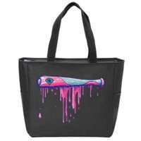 Baseball Bat With Sprinkles Drip Zip Tote Bag