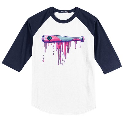 Baseball Bat With Sprinkles Drip Baseball Sleeve Shirt