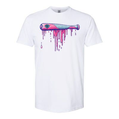 Baseball Bat With Sprinkles Drip Softstyle CVC T-Shirt