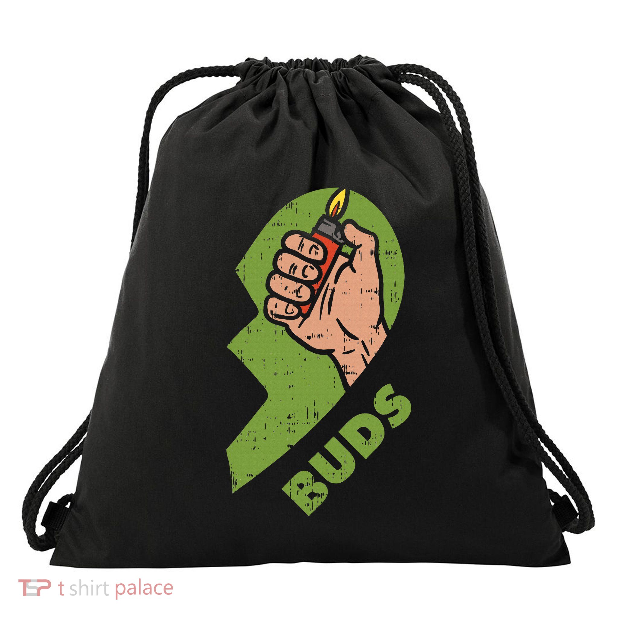 Best Buds Weed Matching Couple Lighter Stoner Friends Drawstring Bag