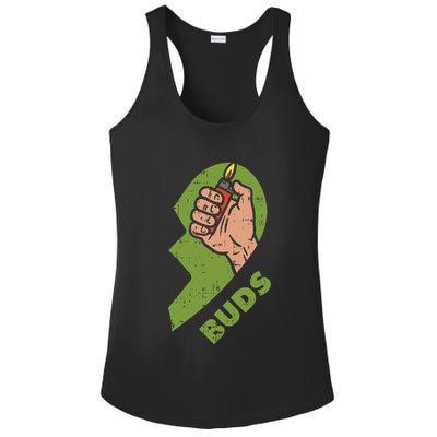 Best Buds Weed Matching Couple Lighter Stoner Friends Ladies PosiCharge Competitor Racerback Tank