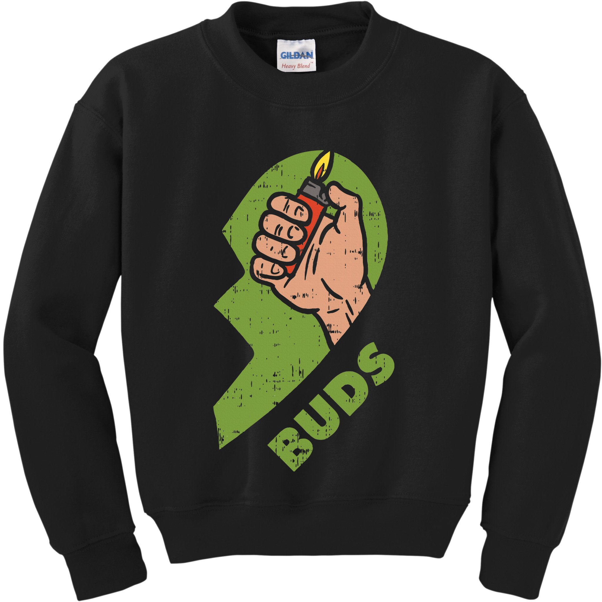 Best Buds Weed Matching Couple Lighter Stoner Friends Kids Sweatshirt
