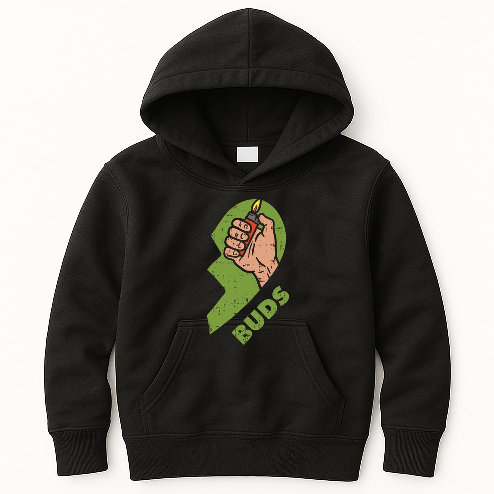 Best Buds Weed Matching Couple Lighter Stoner Friends Kids Hoodie