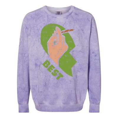 Best Buds Weed Matching Couple Joint Stoner Friends Colorblast Crewneck Sweatshirt