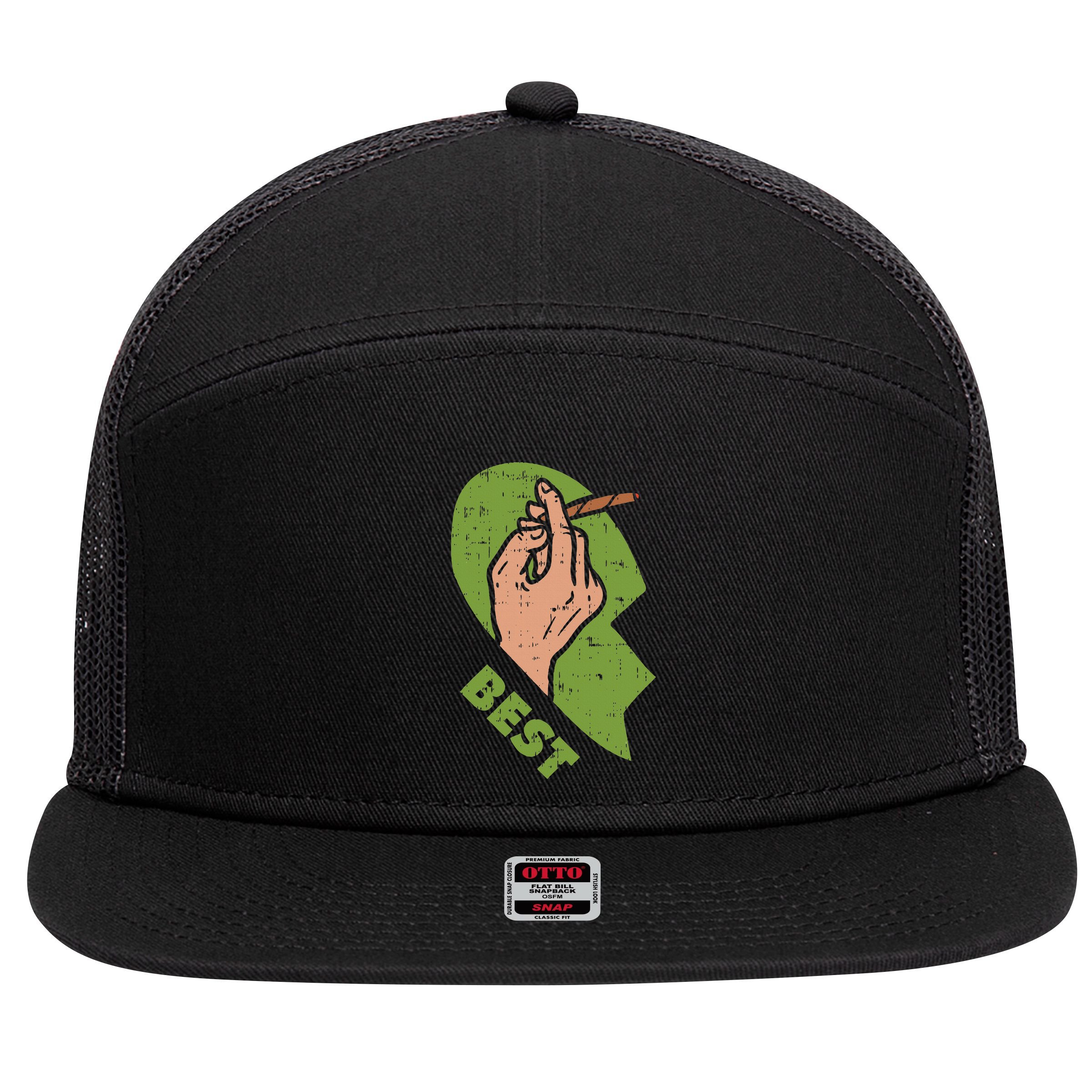 Best Buds Weed Matching Couple Joint Stoner Friends 7 Panel Mesh Trucker Snapback Hat