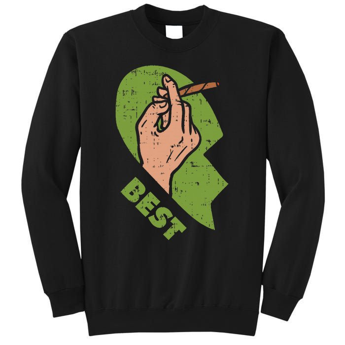 Best Buds Weed Matching Couple Joint Stoner Friends Sweatshirt