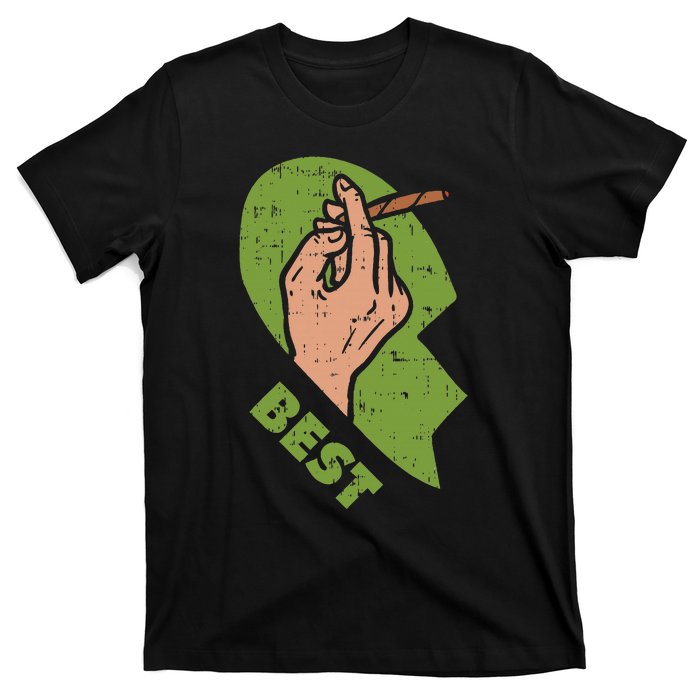 Best Buds Weed Matching Couple Joint Stoner Friends T-Shirt