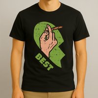 Best Buds Weed Matching Couple Joint Stoner Friends T-Shirt