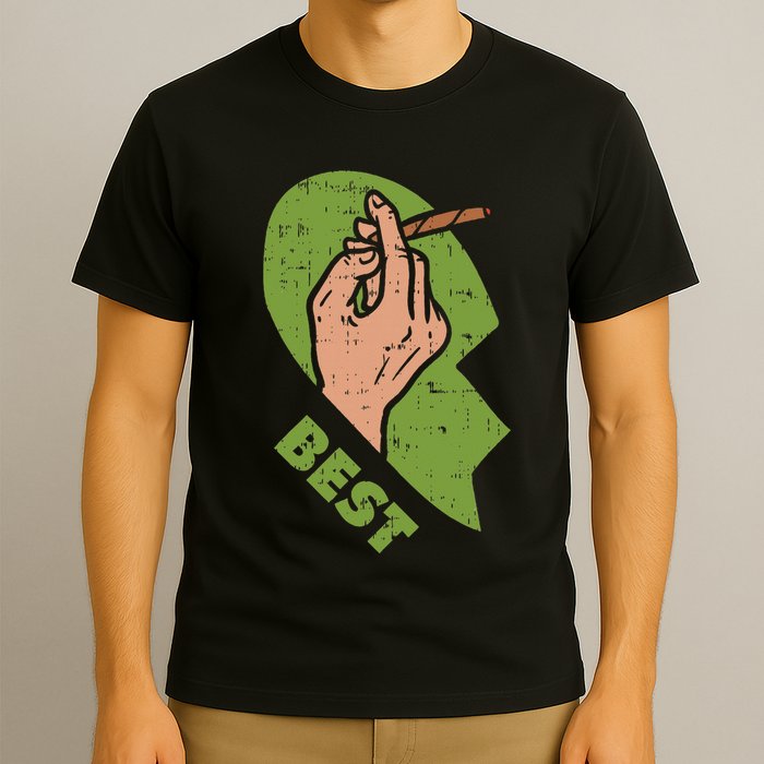 Best Buds Weed Matching Couple Joint Stoner Friends T-Shirt