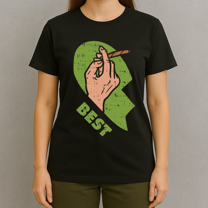 Best Buds Weed Matching Couple Joint Stoner Friends T-Shirt