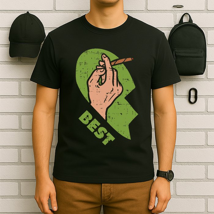 Best Buds Weed Matching Couple Joint Stoner Friends T-Shirt