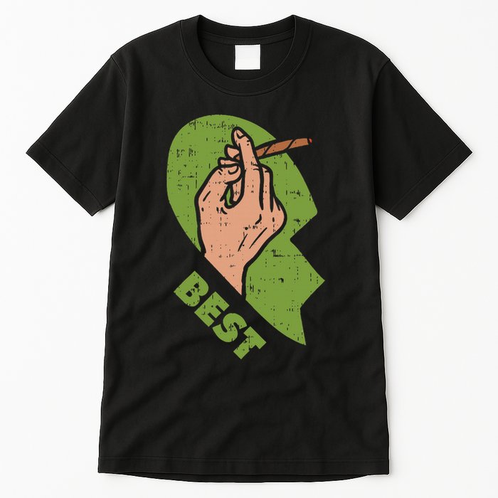 Best Buds Weed Matching Couple Joint Stoner Friends Tall T-Shirt