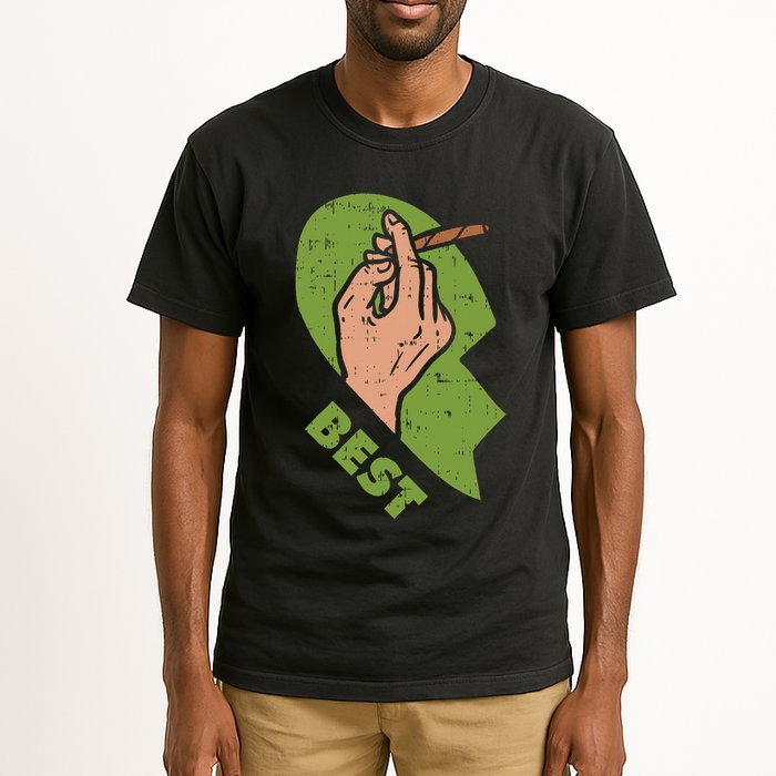 Best Buds Weed Matching Couple Joint Stoner Friends Tall T-Shirt