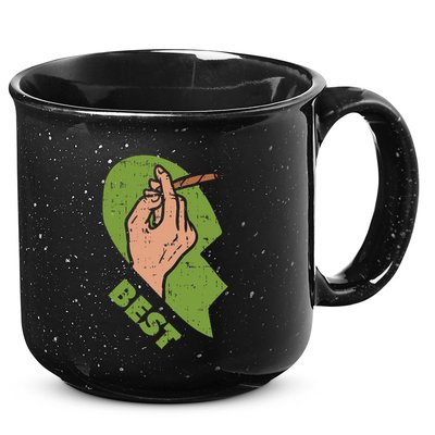 Best Buds Weed Matching Couple Joint Stoner Friends 15oz Campfire Ceramic Mug