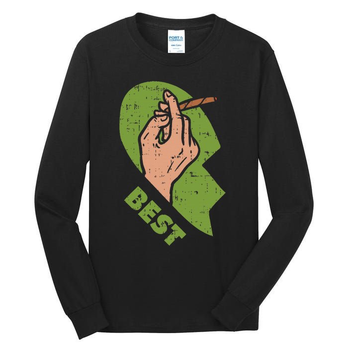 Best Buds Weed Matching Couple Joint Stoner Friends Tall Long Sleeve T-Shirt