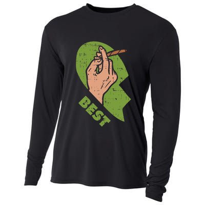 Best Buds Weed Matching Couple Joint Stoner Friends Cooling Performance Long Sleeve Crew