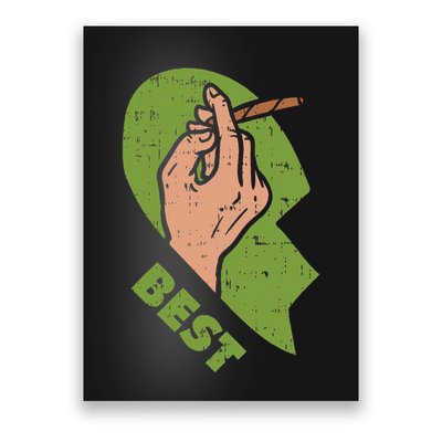 Best Buds Weed Matching Couple Joint Stoner Friends Poster