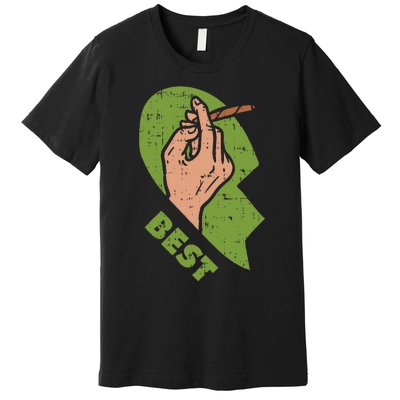 Best Buds Weed Matching Couple Joint Stoner Friends Premium T-Shirt