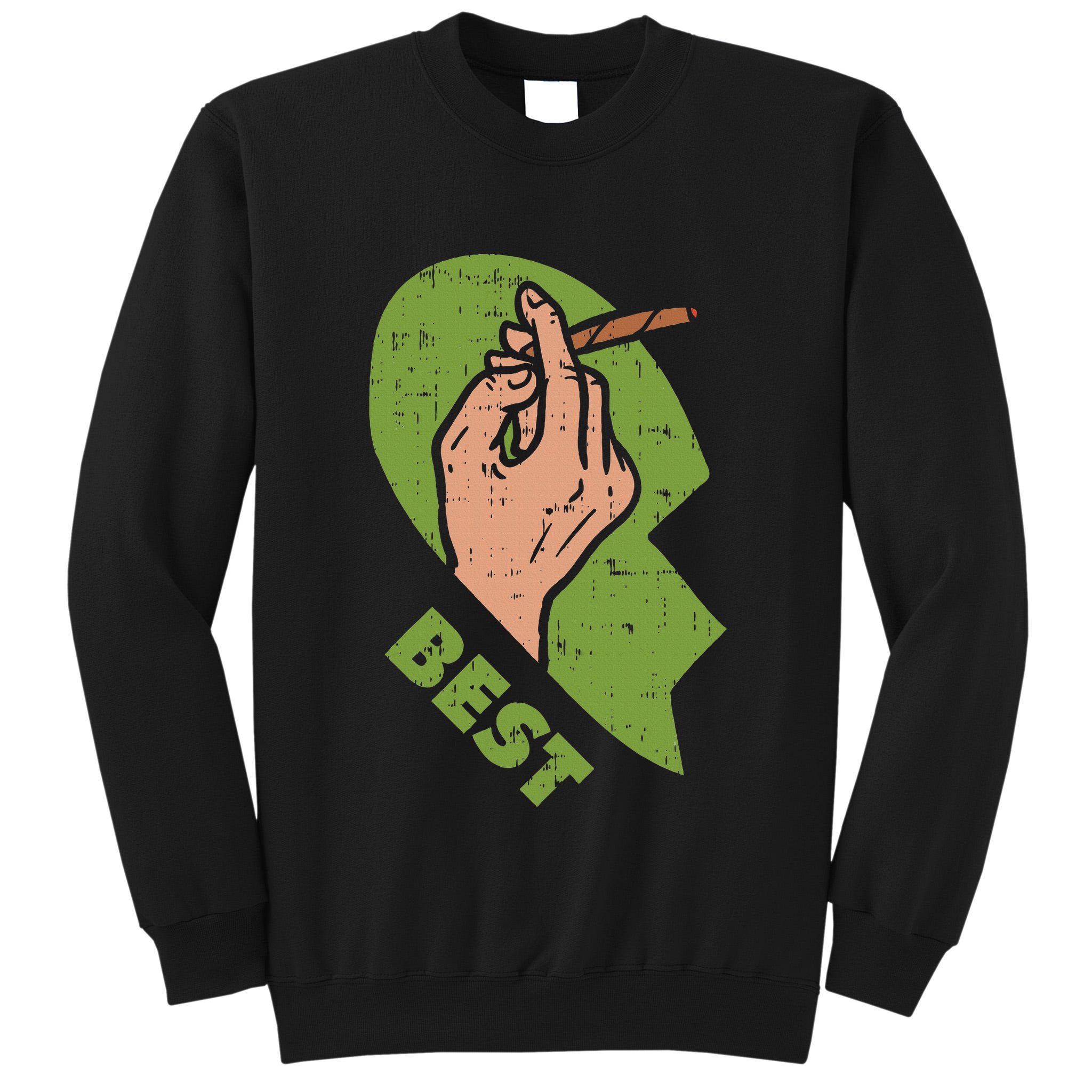 Best Buds Weed Matching Couple Joint Stoner Friends Tall Sweatshirt