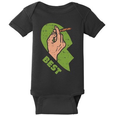 Best Buds Weed Matching Couple Joint Stoner Friends Baby Bodysuit