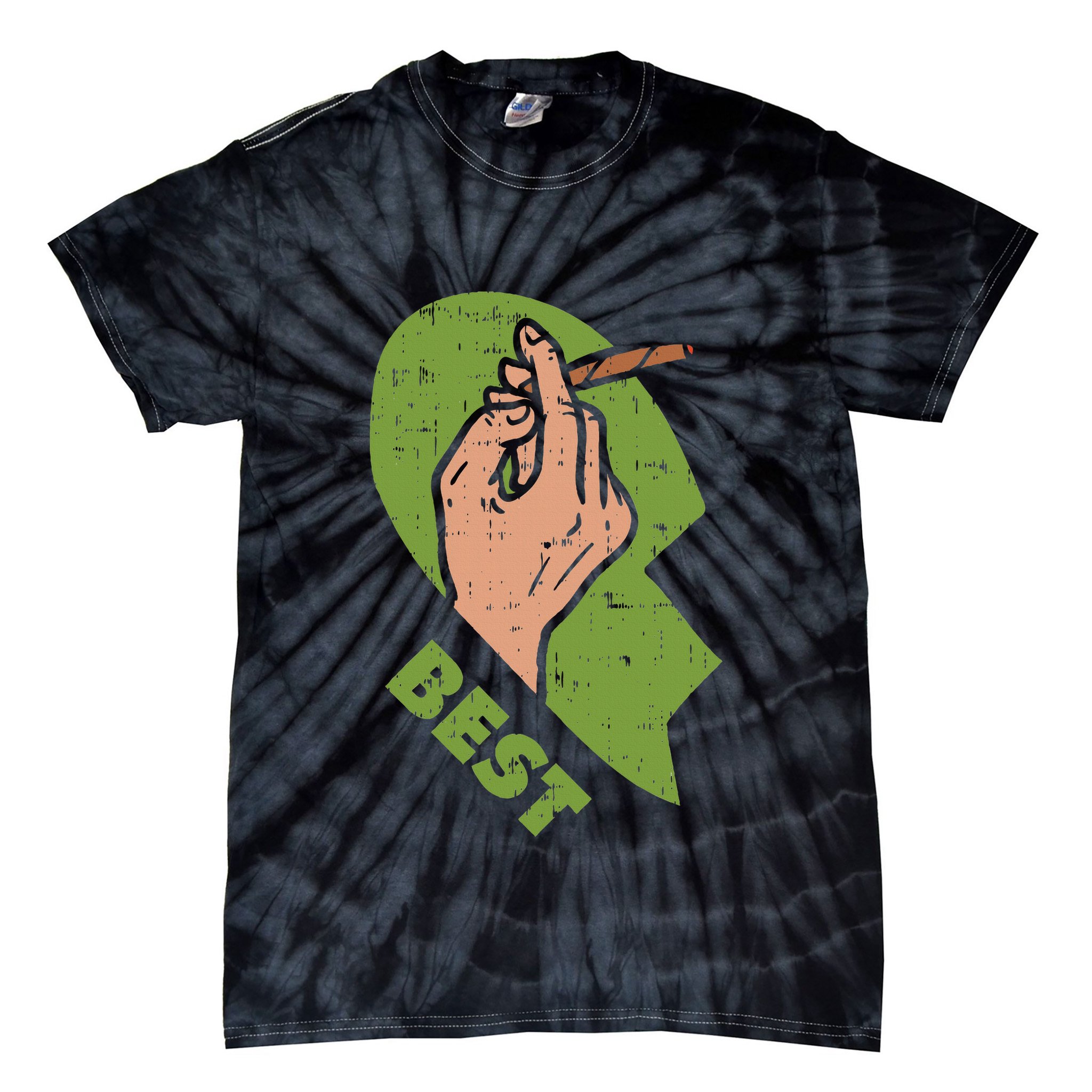 Best Buds Weed Matching Couple Joint Stoner Friends Tie-Dye T-Shirt