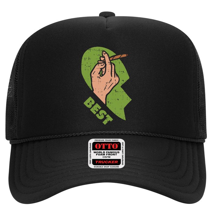 Best Buds Weed Matching Couple Joint Stoner Friends Trucker Hat