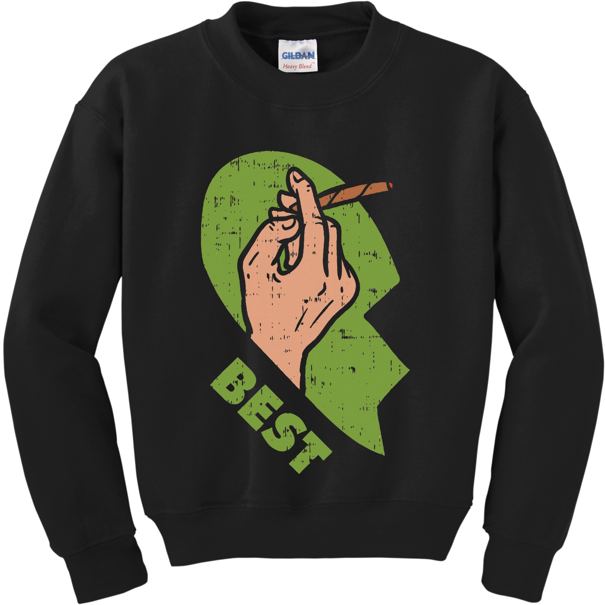 Best Buds Weed Matching Couple Joint Stoner Friends Kids Sweatshirt