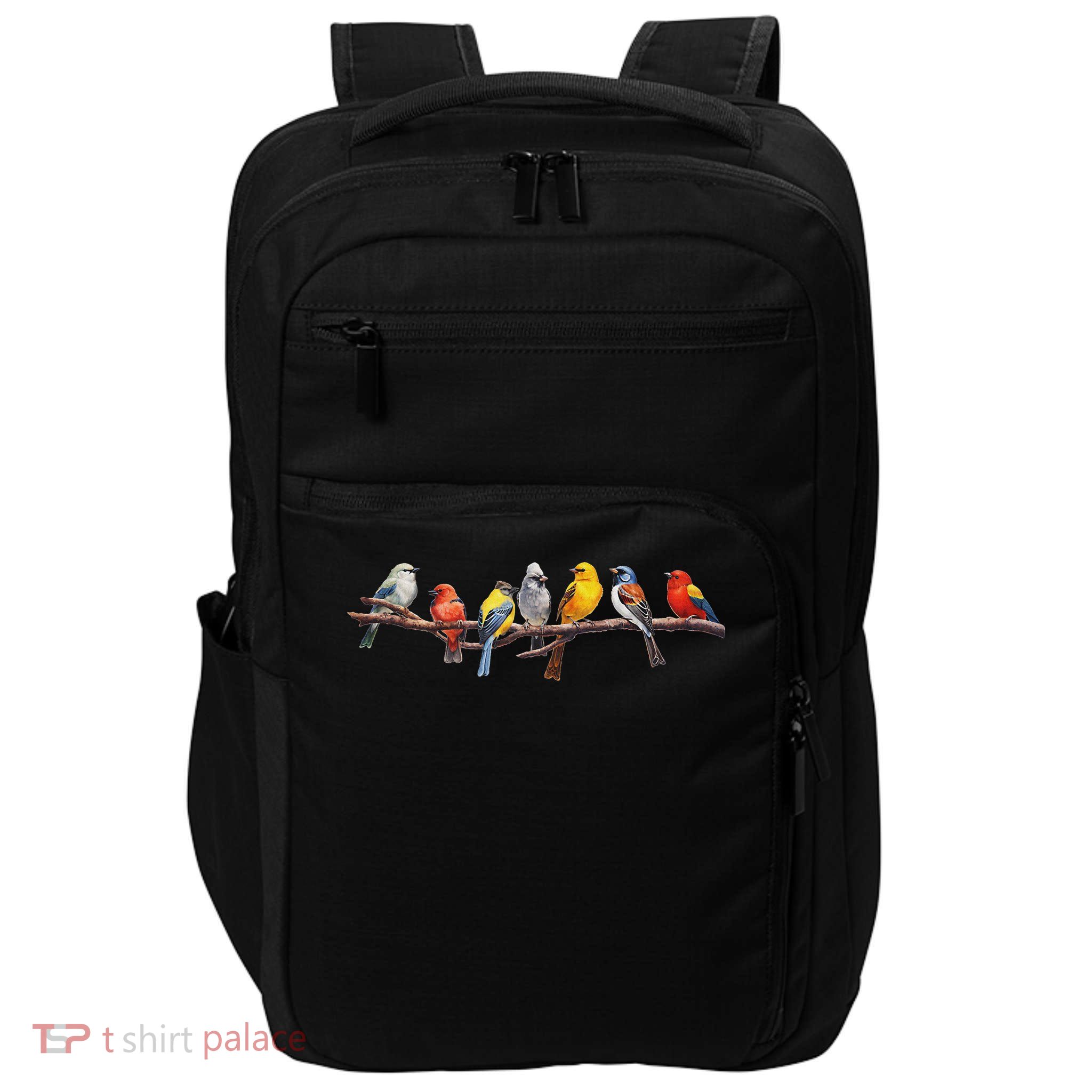 Backyard Bird Watching Watcher Birder Songbirds On A Branch Impact Tech Backpack