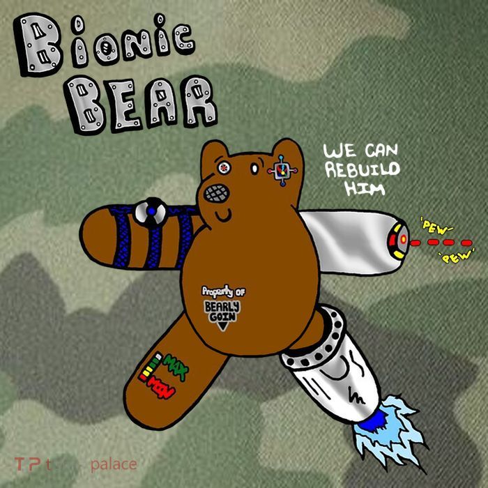 Bionic Bear We Can Rebuilt Him Legacy Tie Dye Trucker Hat