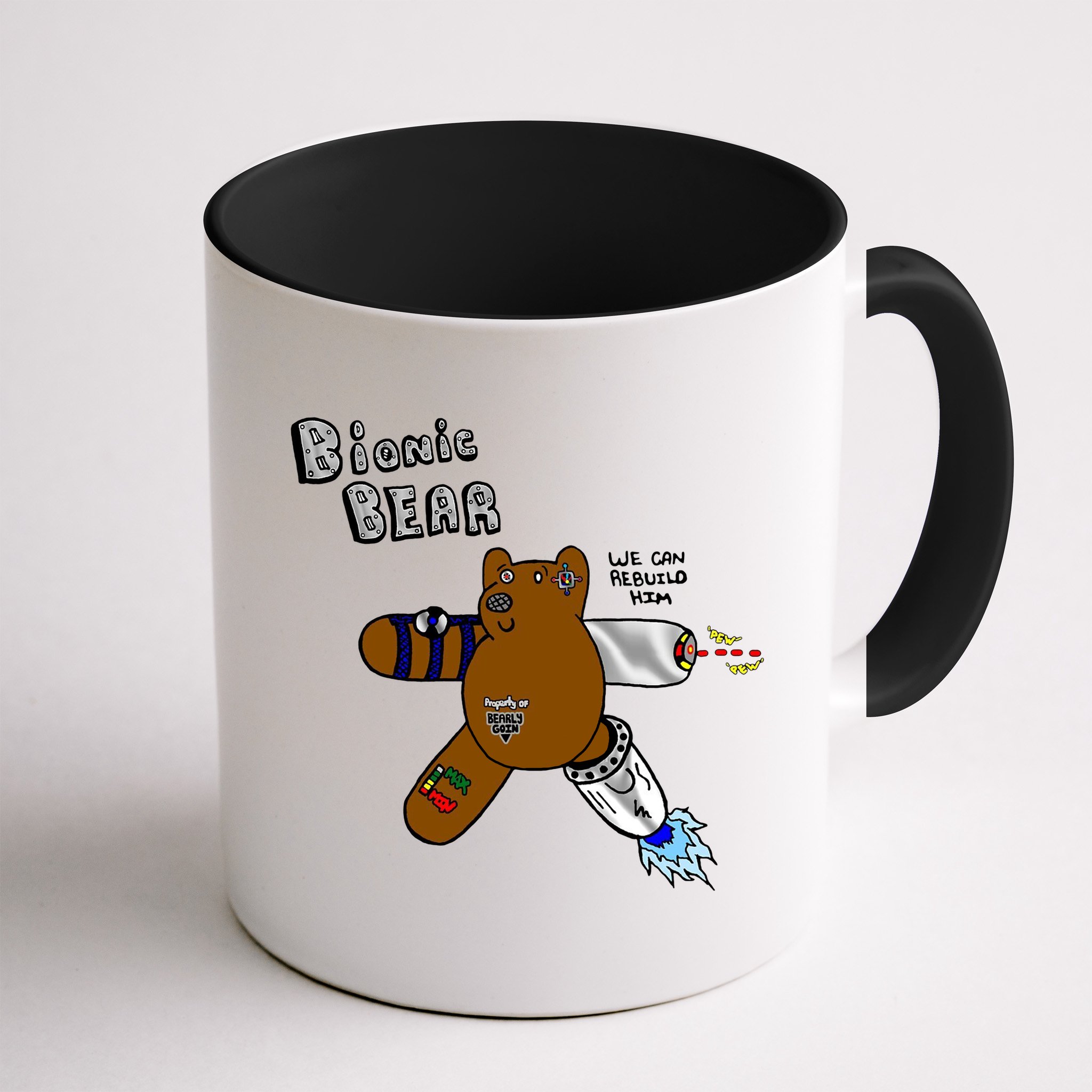 Bionic Bear We Can Rebuilt Him Mug